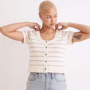 Madewell Linden Scoop Sweater Tee in Stripe